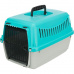 Transportný box CAPRI, XXS: 26x25x39cm (max. 4kg), svetlosivá/tyrkysová