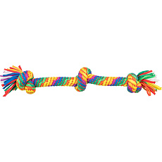 Hračkárska činka / preťahovadlo 45 cm, 3 uzly, multicolor - LIMITOVANÁ PONUKA