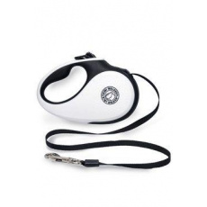 Vodítko samonavíjacie 15kg/5m čiernobiela Kiwi