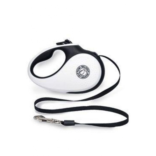 Vodítko samonavíjacie 15kg/5m čiernobiela Kiwi Vodítko samonavíjacie 15kg/5m čiernobiela Kiwi