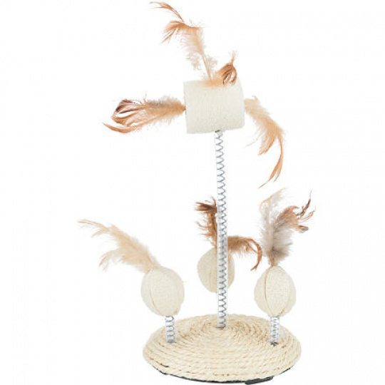 Prírodná hračka na pružine (lufa, perie) 15x30 cm Prírodná hračka na pružine (lufa, perie) 15x30 cm