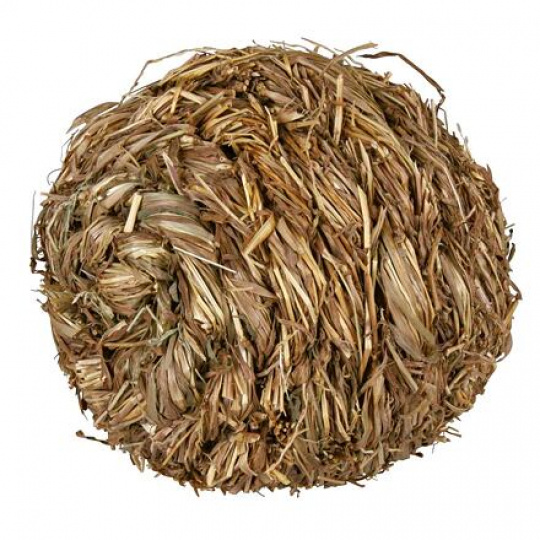 Loptička s rolničkou z trávy 10 cm Loptička s rolničkou z trávy 10 cm