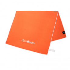 Športový rýchloschnúci uterák Orange/White - GymBeam