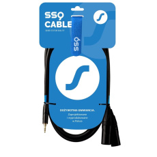 SSQ MIXLR1 SS-1816 Kabel Jack Stereo 3,5 mm - 2x XLR 1 m Černá