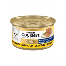Nestlé GOURMET GOLD cat kura paštéta konz.12x85 g