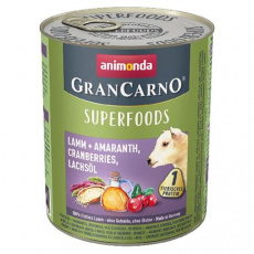 GRANCARNO Superfoods jahňacie, amarant, brusnice, los.olej 800 g pre psy
