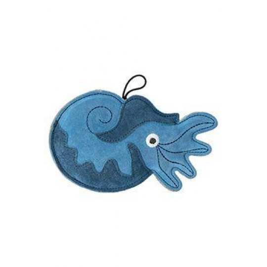 Hračka pes LEATHER NAUTILUS koža, modrá 21cm Kiwi Hračka pes LEATHER NAUTILUS koža, modrá 21cm Kiwi