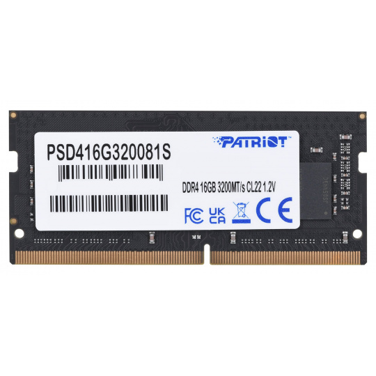 Patriot Memory Signature PSD416G320081S paměťový modul 16 GB 1 x 16 GB DDR4 3200 MHz