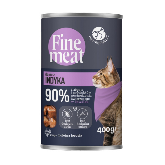 PET REPUBLIC Fine Meat Turkey vlhké krmivo pro kočky - 400g