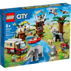 LEGO CITY 60307 ZÁCHRANNÝ TÁBOR PRO VOLNĚ ŽIJÍCÍ ZVÍŘATA