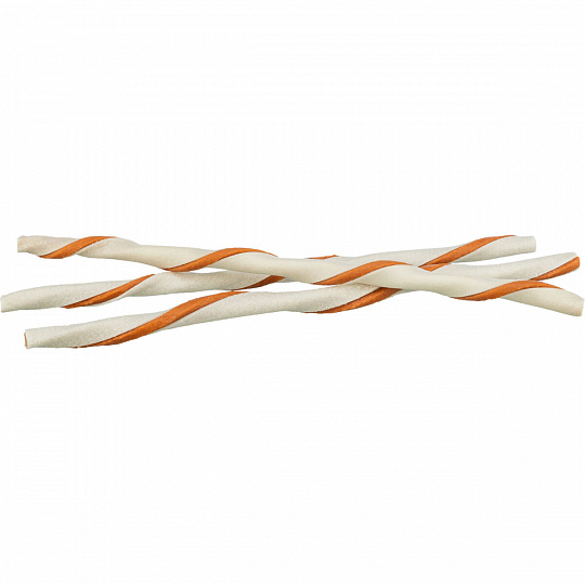 Twisters - skrútené tyčinky plnené kuracím mäsom [50 ks], 34 cm/40 g