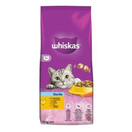 Whiskas Dry s kuracím mäsom - STERILE 14kg Whiskas Dry s kuracím mäsom - STERILE 14kg