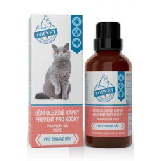 Ušné kvapky Prevent pre mačky TOPVET 50ml Ušné kvapky Prevent pre mačky TOPVET 50ml