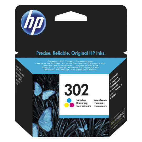 HP 302 Tříbarevná originální inkoustová kazeta