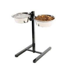 Miska nerez stojan nastaviteľný+2 misky pes 2,5l Zolux Miska nerez stojan nastaviteľný+2 misky pes 2,5l Zolux