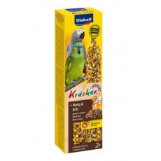 Vitakraft Bird Kräcker Parrot African honey tyč 2ks Vitakraft Bird Kräcker Parrot African honey tyč 2ks