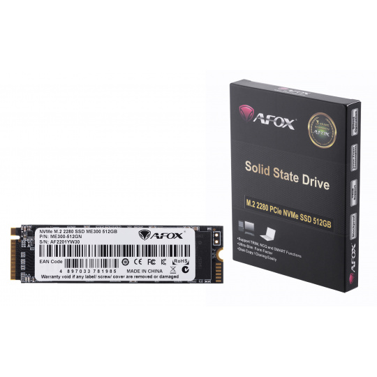 AFOX ME300 SSD M.2 PCI-Ex4 512GB TLC 2.5 GB/s NVMe