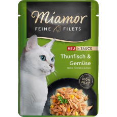 MIAMOR Fine Filets Tuna with vegetables in sauce - mokré krmivo pro kočky - 100g