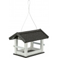 NATURA vonkajšie kŕmidlo závesné, salaš, 36 × 25 × 25 cm, glazovaná borovica, čierna/biela