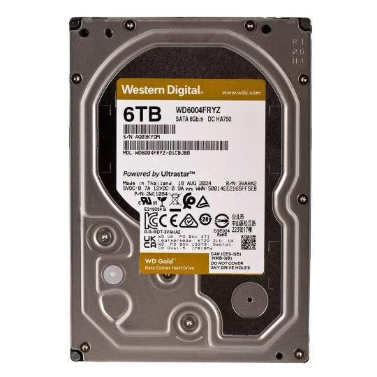 Western Digital Gold WD6004FRYZ vnitřní pevný disk 6 TB 7200 ot/min 128 MB 3.5" Serial ATA III