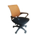 Topeshop FOTEL MORIS POMARAŃ kancelářská a počítačová židle Polstrované sedadlo Síťové opěradlo zad