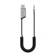 Savio TR-16 Transmitter AUX adaptér s funkcí hands-free, Bluetooth 5.3, Google Assistant/Siri