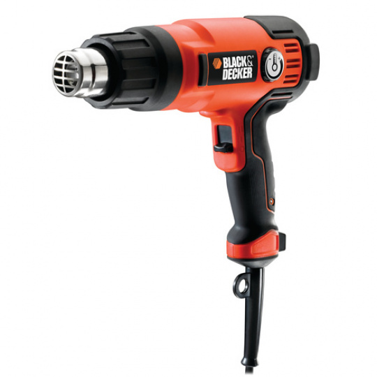 Black & Decker KX2200K-QS tepelná pistole Horkovzdušná pistole 720 l/min 645 °C 2000 W Černá, Oranžová