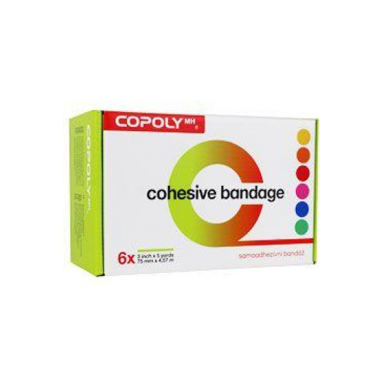 Elastická bandáž. CoPoly 7,5cm x 4,5m MIX NEON 6ks Elastická bandáž. CoPoly 7,5cm x 4,5m MIX NEON 6ks