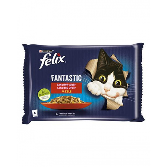 Nestlé FELIX Fantastic cat Multipack králik&jahňa želé kapsička 4x85 g Nestlé FELIX Fantastic cat Multipack králik&jahňa želé kapsička 4x85 g