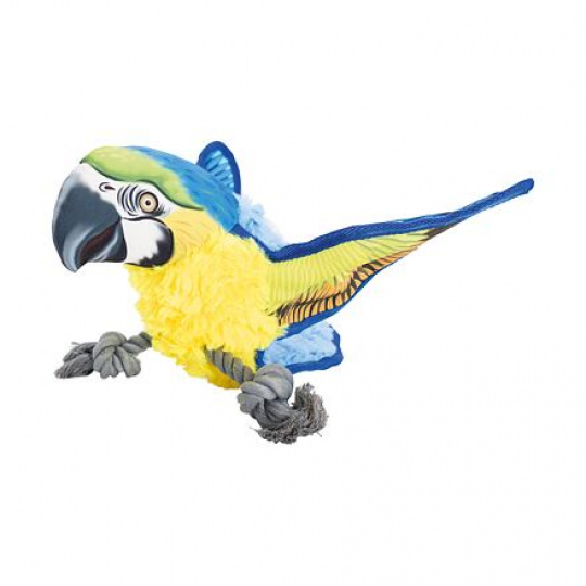 Ara Ararauna papagáj na lane HipHop Dog, 35 cm, robustná hračka pre psy, žltá/modrá Ara Ararauna papagáj na lane HipHop Dog, 35 cm, robustná hračka pre psy, žltá/modrá