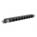 LANBERG POWER STRIP RACK PDU 19" (1U, 16A, 8X Shuko, 2m)