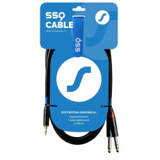 SSQ MIJM2 - Kabel Jack Stereo 3,5 mm - 2x Jack Mono 6,3 mm 3 m