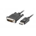 Lanberg CA-DPDV-10CU-0010-BK adaptér k video kabelům 1 m DisplayPort DVI-D Černá