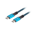 Lanberg CA-CMCM-45CU-0005-BK USB kabel USB4 Gen 2x2 0,5 m USB C Černá, Modrá