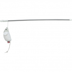 Hrací prút s myškou, 46 cm, catnip, plast/polyester
