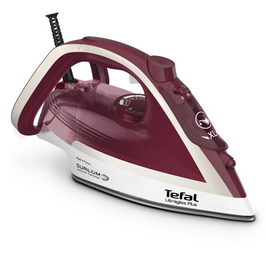 Tefal Ultimate Pure FV6810 Napařovací žehlička 2800 W Červená, Stříbrná