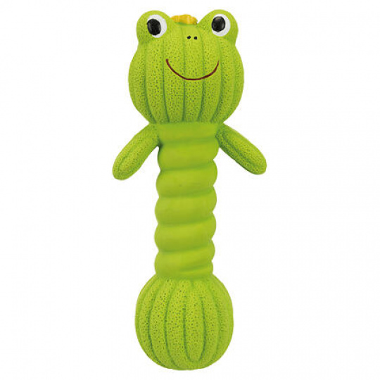 Dumpbell Frog, žaba/činka, latex so zvukom, 18cm