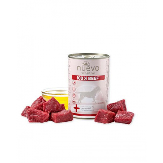 NUEVO dog Sensitive 100% Beef bal. 6 x 400 g konzerva NUEVO dog Sensitive 100% Beef bal. 6 x 400 g konzerva