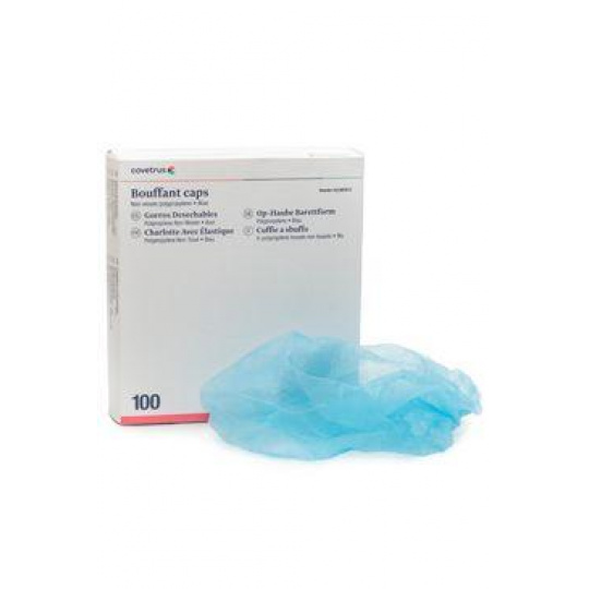 Čiapka operačná 61cm netkaný textil modrá 100ks CVET