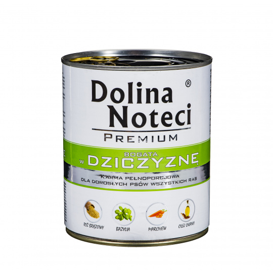 DOLINA NOTECI Premium Rich in game - Mokré krmivo pro psy - 800 g