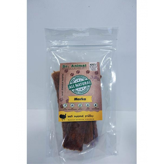 Pamlsok Dr. Animal morka mäso. prúžky 80g Pamlsok Dr. Animal morka mäso. prúžky 80g