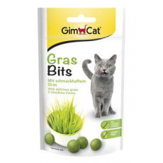Gimcat GRAS BITS tabletky s mačacou trávou 40g Gimcat GRAS BITS tabletky s mačacou trávou 40g