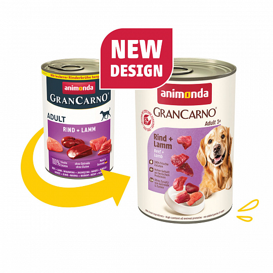 Animonda pes GRANCARNO konz. Adult hovädzie/jahňacie 400g Animonda pes GRANCARNO konz. Adult hovädzie/jahňacie 400g
