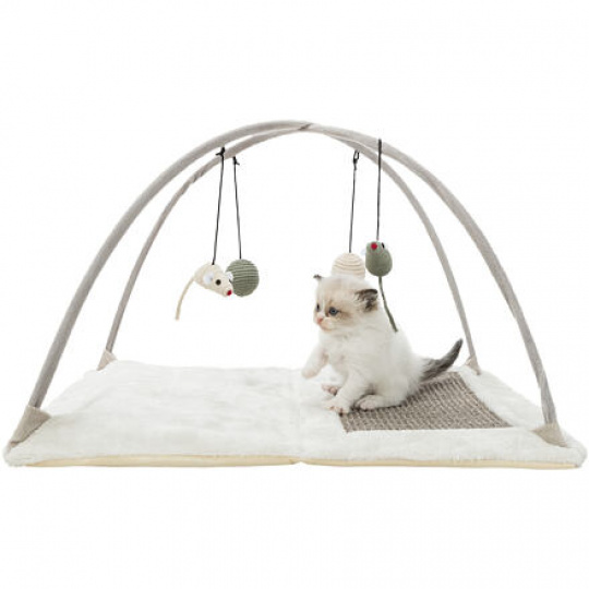 Ihrisko, škrabacia podložka s hračkou na pružine 60x33x42cm Ihrisko, škrabacia podložka s hračkou na pružine 60x33x42cm