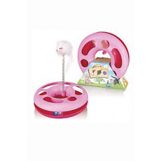Hračka mačka Speedy ball s myšou na pružine