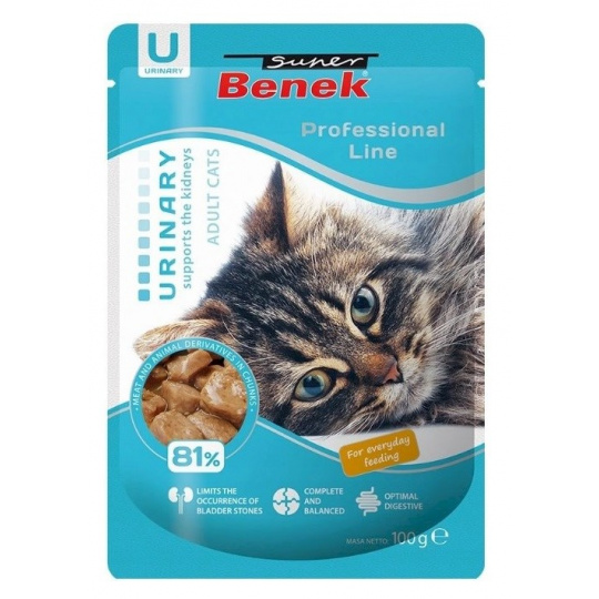 SUPER BENEK Urinary - mokré krmivo pro kočky - 100g