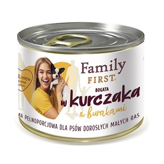FAMILY FIRST Adult Small Chicken with beets - Mokré krmivo pro psy - 200 g