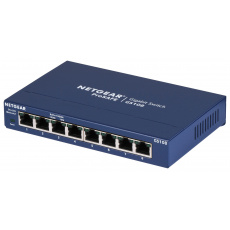 NETGEAR GS108GE síťový přepínač Nespravované Gigabit Ethernet (10/100/1000) Modrá