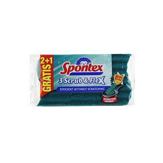 Hubka na riad Spontex Scrub&Flex 3ks Hubka na riad Spontex Scrub&Flex 3ks