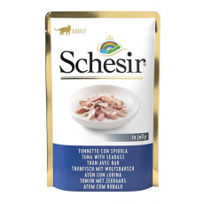 SCHESIR in jelly Tuna with seabass - mokré krmivo pro kočky - 85 g